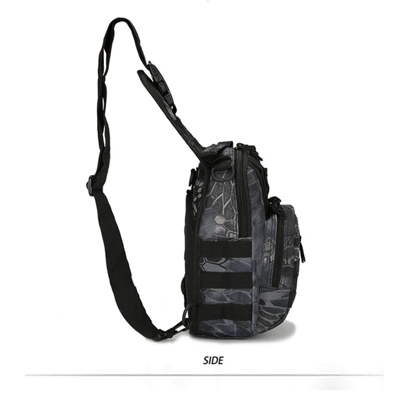 Tactical Shoulder Bag 800D Waterproof Oxford Small Chest Bag Outdoor Sports Sling Backpack for Hunting Hiking Camping