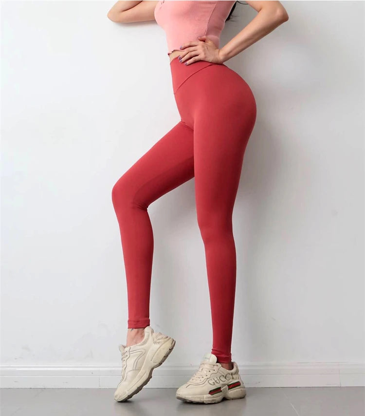 Women Scrunch Butt Yoga Pant Naked-Feel Fabric Sport Gym Leggings Femme High Waist Fitness Workout Pants Elastic Push Up Tights