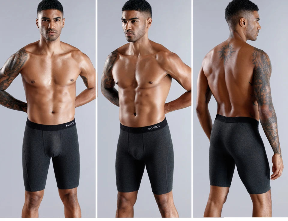 BONITOS Long Boxer Shorts Panties Man Underwear Men Boxer Men Underwear Natural Cotton Comfortable Soft Top Brand High Quality