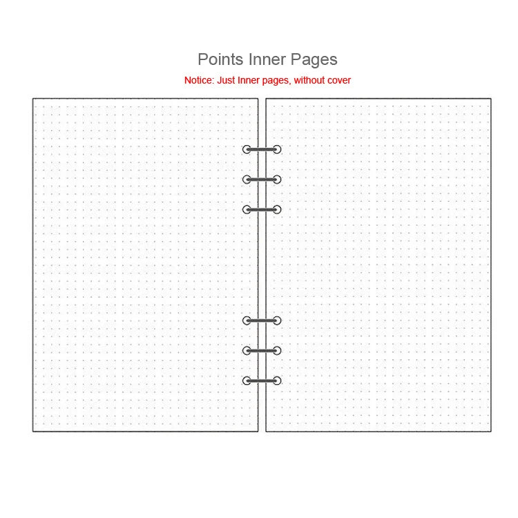A5 A6 Loose Leaf Notebook Refill Spiral Binder Inner Page Diary Weekly Monthly Planner To Do List Line Dot Grid Inside Paper