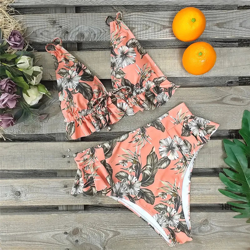 2024 Sexy Brazilian Bikinis Women Swimsuit Padded Swimwear Halter Bikini Set Push Up Beach Wear Bathing Suit Swimming Maillot