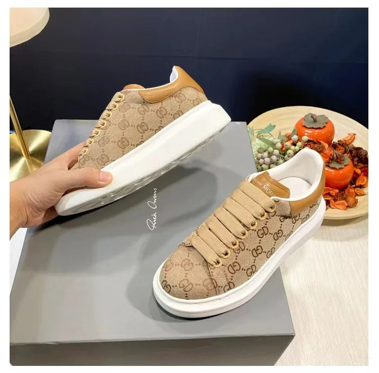 2024 Autumn New Versatile Breathable Canvas Shoes Korean Version Trendy Board Shoes Casual Height Increasing Men's Shoes