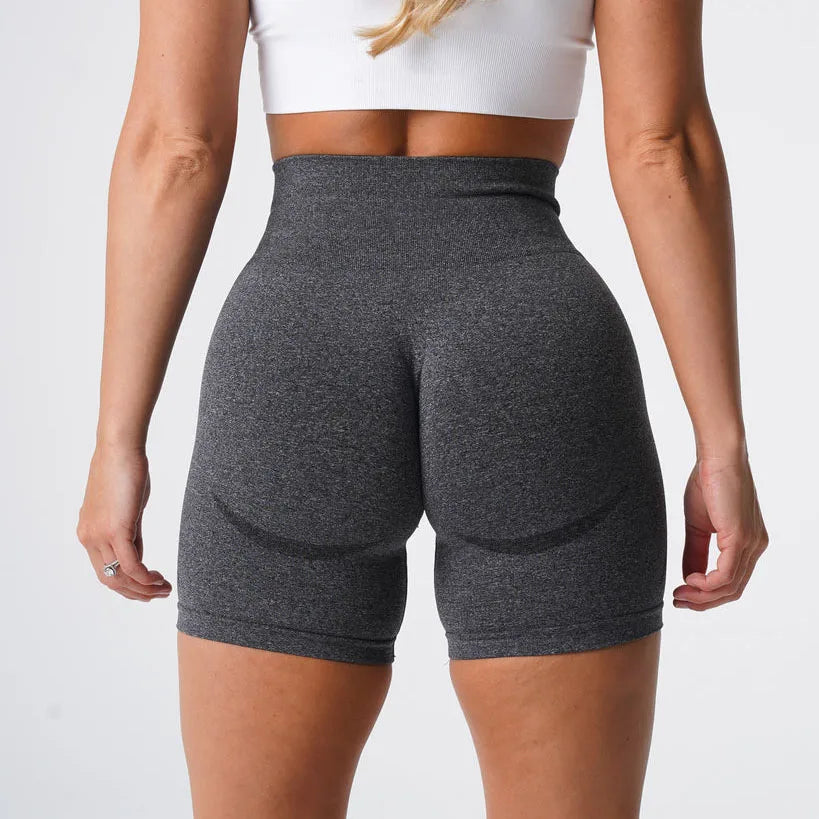 Women High Waist Compression Soft Comfort Seamless Contour Yoga Shorts Summer Outdoor Running Exercise Yoga Running Shorts