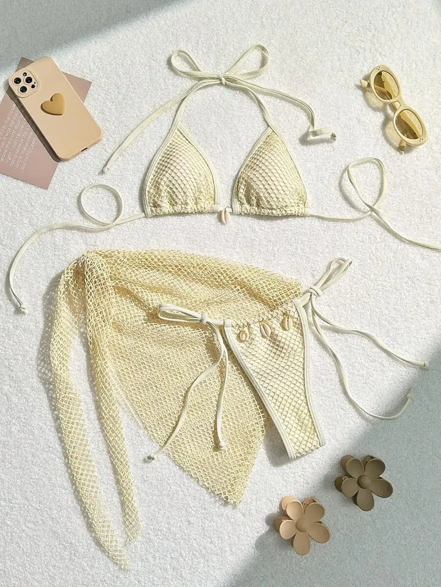2025 Sexy Bikinis Female Swimsuits Women's Three-Piece Swimwear Beach Swim Wear Bathing Suits Brazilian Bikini Set Pool Bather