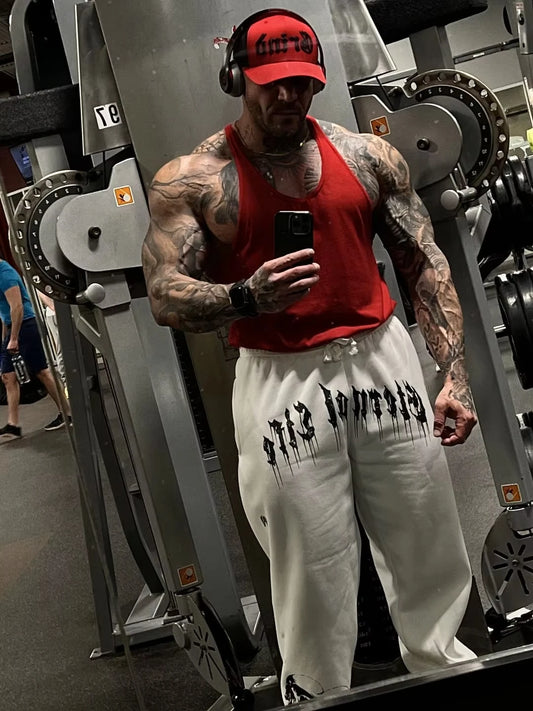 2024 New Spring Men's Sweatpants Europe and The United States Long Sports Leisure Fitness Training Pants Gym Man Pants