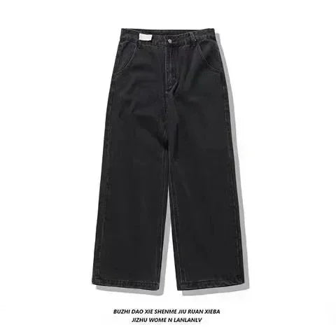 American Fashion Trend Selling Washed Jeans Women Men Y2K New Street Retro Joker Straight Wide Leg Pants Unisex Punk Loose Jeans