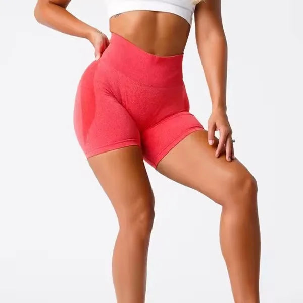 Women High Waist Compression Soft Comfort Seamless Contour Yoga Shorts Summer Outdoor Running Exercise Yoga Running Shorts