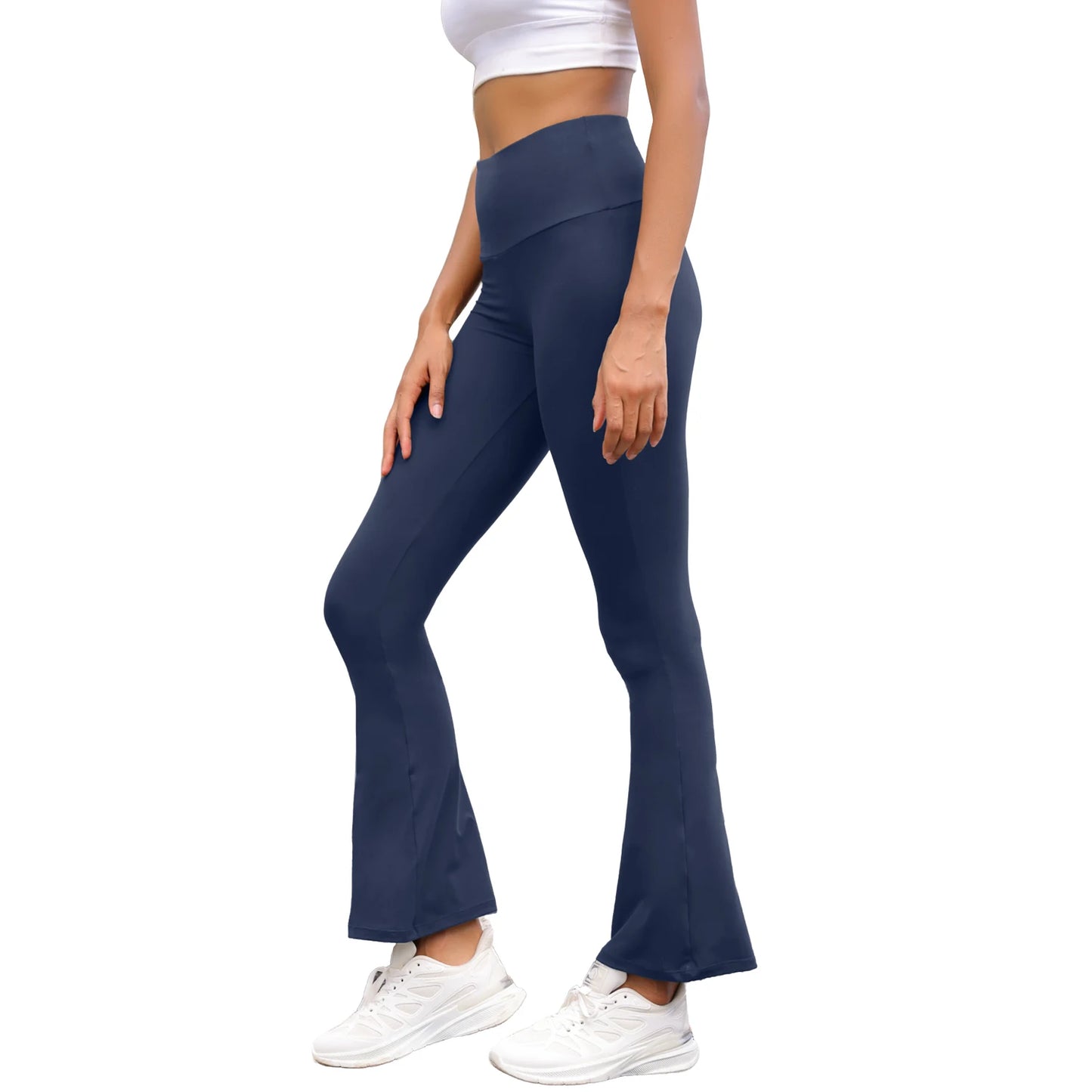 Women's Super Soft Flare Pants High Waisted Tummy Control Workout Yoga Push Up Gym Fitness Long Leggings Bell Bottoms
