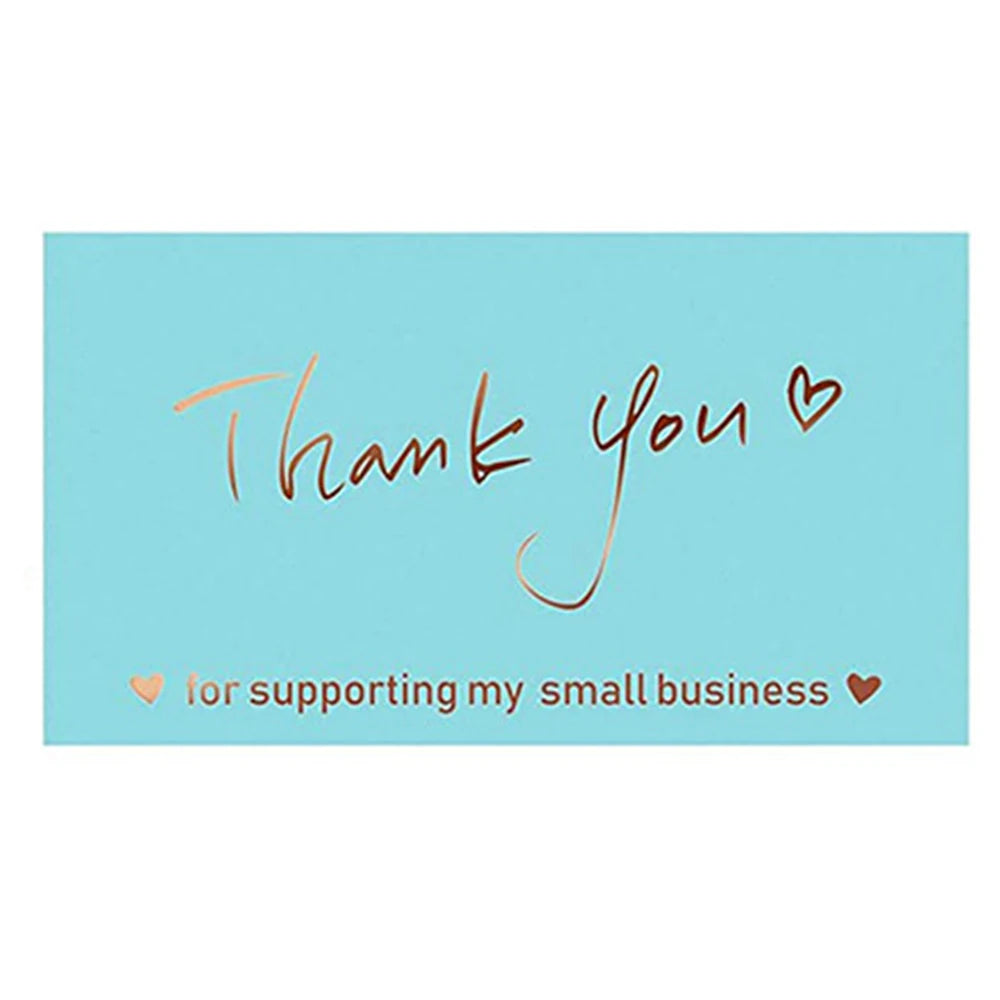 10-50pcs Black Bronzing Thank You Card Greeting Thank You Thank You For Your Order Business Greeting Cards Invitations Gift Card