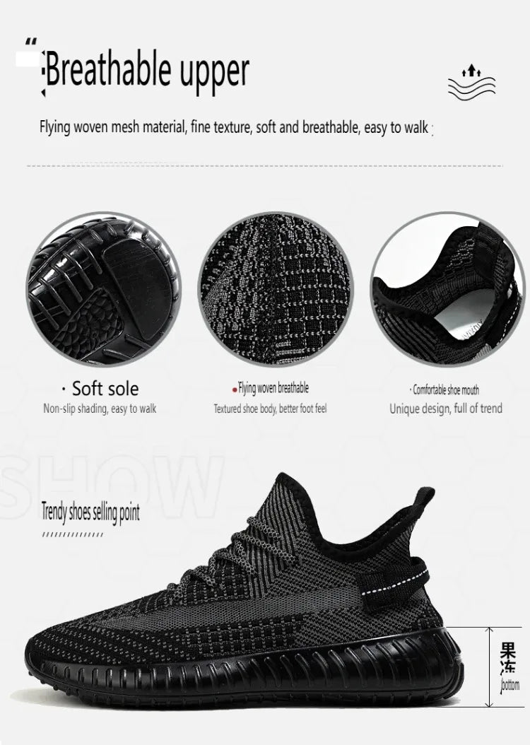 2025 Spring and Summer New Mesh Shoes Lightweight Breathable Casual Flying Knitting Sneakers Couple Mesh Shoes