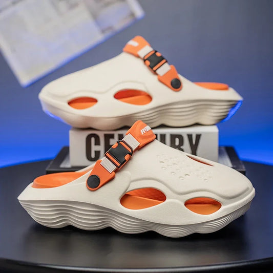 Summer Sandals Men New Fashion Cave Shoes Comfortable Soft Sole Outdoor Indoor Men's Garden Clogs Beach Shoes Slippers