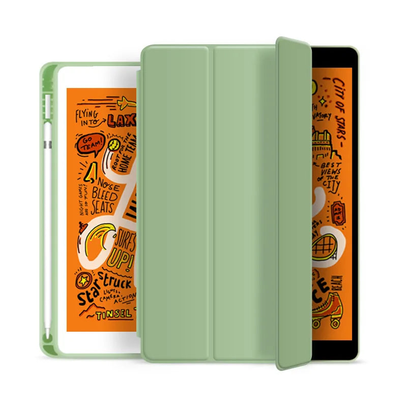 With Pencil Holder Funda for New iPad 10.2 iPad Air 5th/4th Generation 10.9 iPad Air11 M2 Pro11 M4 2024 Air1 2 2017 2018 7 8 9th