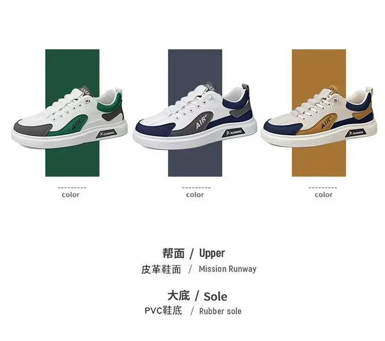 2025 Spring and Autumn New Men's Shoes Leather Low cut Fashion Trendy Running Sports Men's Casual Trendy Shoes