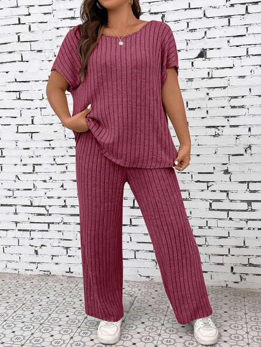2024 Spring and Autumn Plus Size Suit Solid Color Striped Suit for Women Fashionable Casual Suit for Women