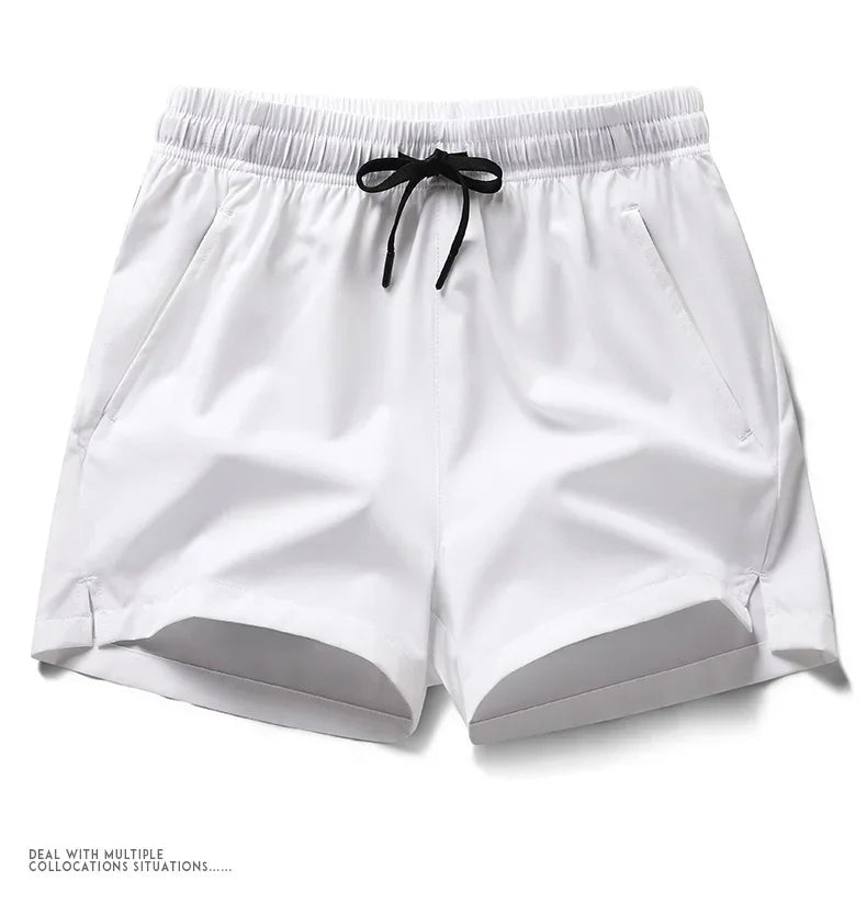Summer Mens Sports Sweatpants casual Shorts Pockets Basic Solid Color Lightweight Pants Jogging Beach Shorts Men