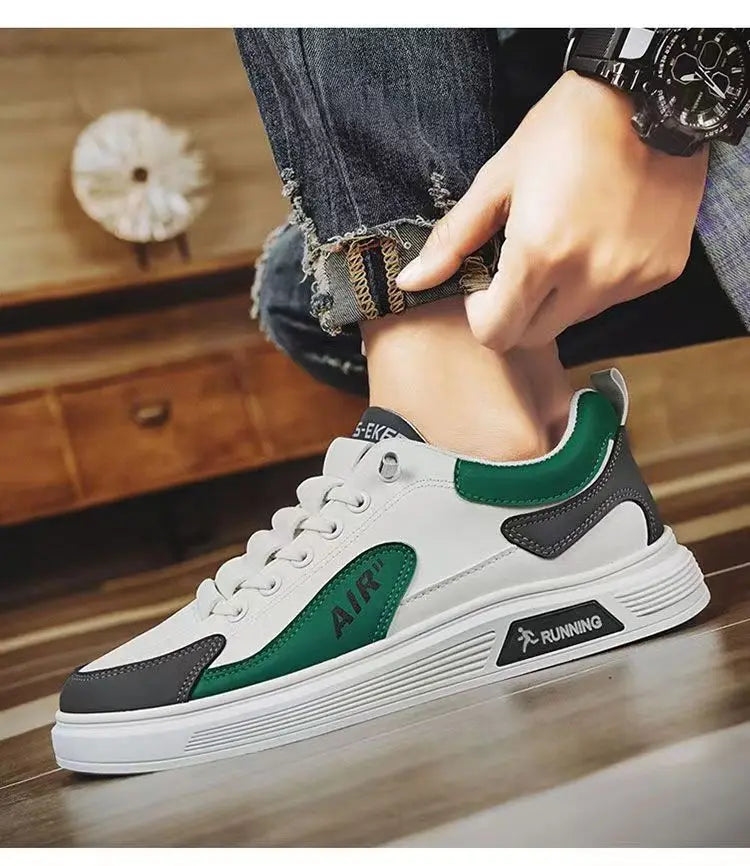 2025 Spring and Autumn New Men's Shoes Leather Low cut Fashion Trendy Running Sports Men's Casual Trendy Shoes