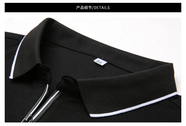 2025 Top Quality New Summer Brand Mens Polo Shirts Designer Plain Zipper Short Sleeve Casual Tops Fashions Man Clothing