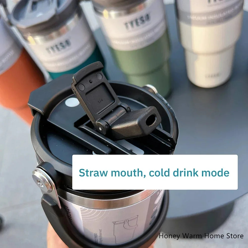 Tyeso Stainless Steel Coffee Cup Cold And Hot Double-layer Insulated Cup Tumbler Thermo Water Bottle Car Travel Mug Vacuum Flask
