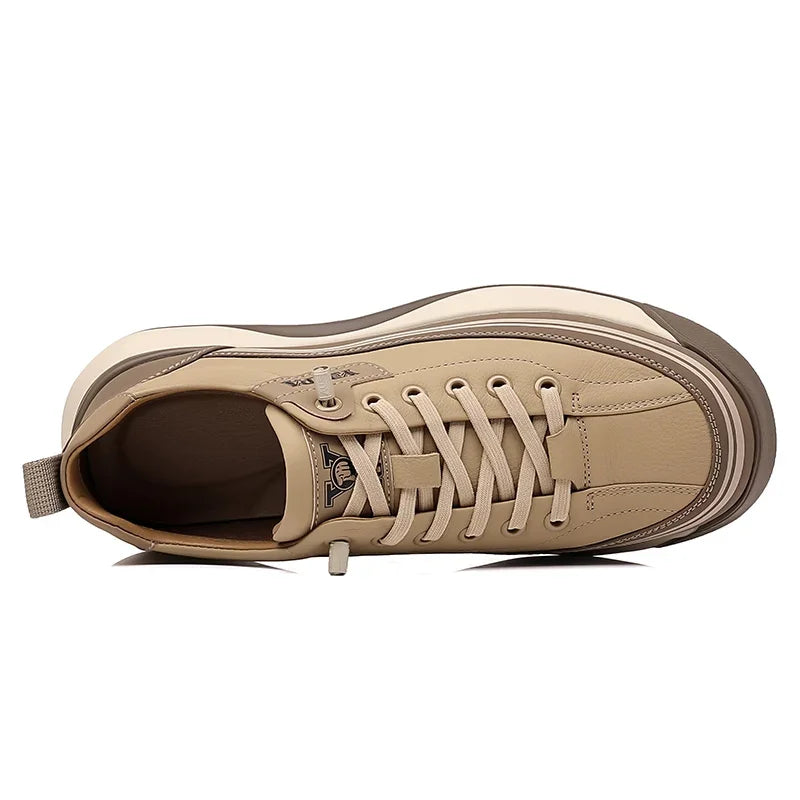 2025 High Quality Brand Men's Leather Casual Shoes Outdoor Hiking Shoes Anti Slip Wear-resistant Men's Hiking Shoes Breathable