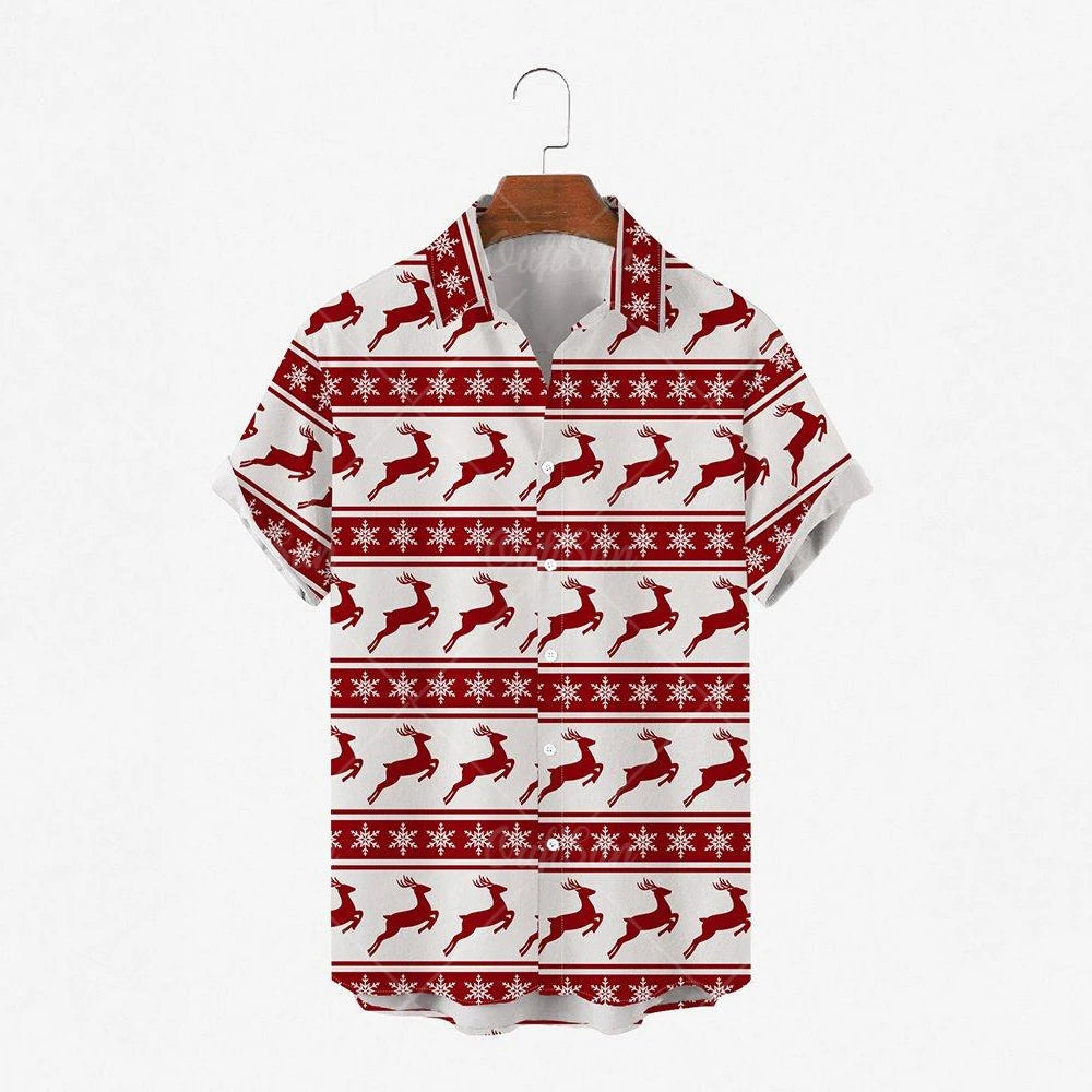 Summer 2024 Men's Short Sleeve Shirts Elegant Design Hawaiian Clothing Classic Fashion Tops