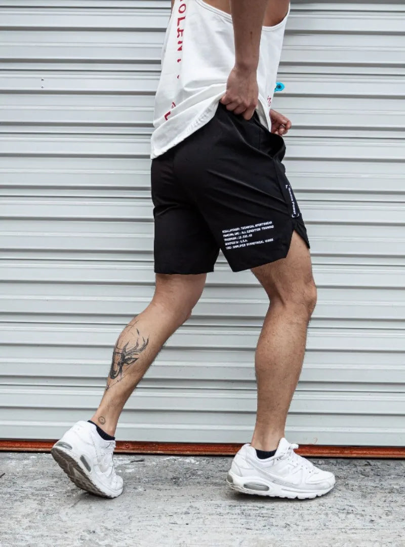 Summer new Men Light Weight Thin Short Pants Running Squat Fitness Shorts Men GYM Wear Quick-drying Beach Drawstring Shorts