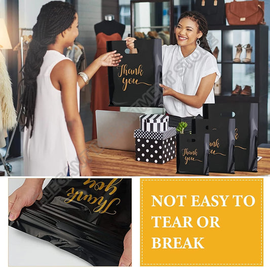 100/200/500pcs Thank You Gift Bags Plastic Candy Cookie Packaging Bag for Wedding Birthday Party Favors Small Business Supplies