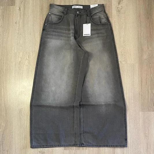 American Fashion Trend Selling Washed Jeans Women Men Y2K New Street Retro Joker Straight Wide Leg Pants Unisex Punk Loose Jeans