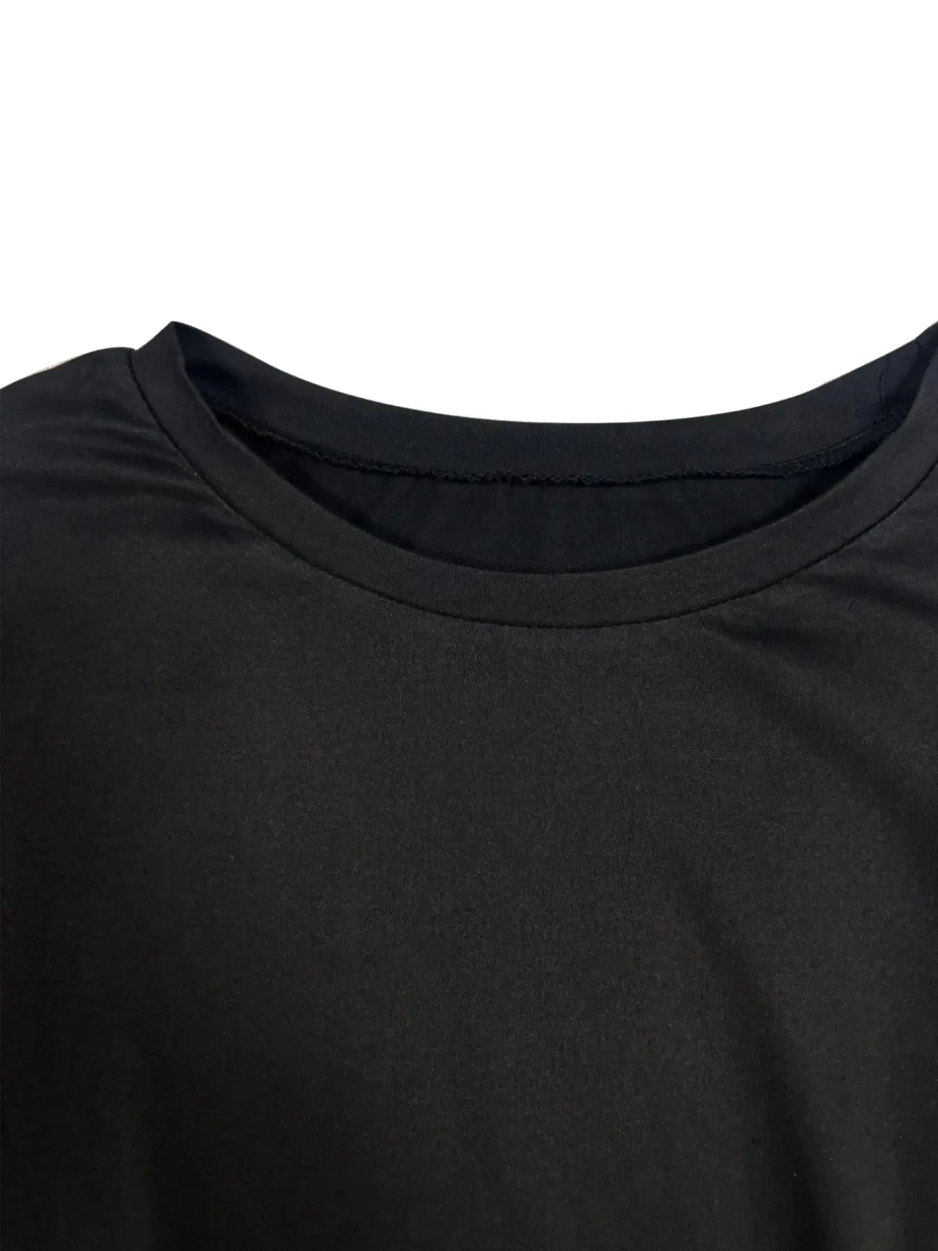 2024 Spring and Summer Plus Size Set Summer Simple New Solid Color Short Sleeve Round Neck Loose Casual Elastic Pants Set