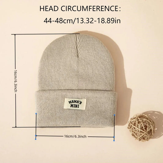 1pc Autumn/Winter Solid color Children's knitted hat Baby warm cowl Cute simple hat Boys girls skullcap - a gift for children