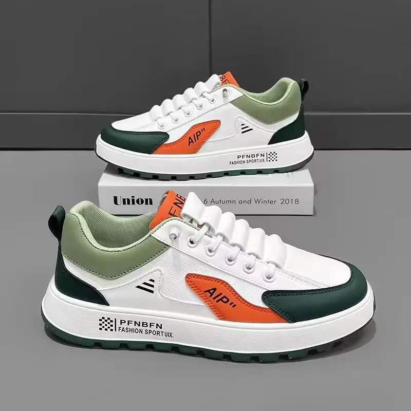 2025 Sneaker Men Designer Sport Shoes Fashion Casual Microfiber Leather Fabric Breathable Height Increased Flat Platform Shoes