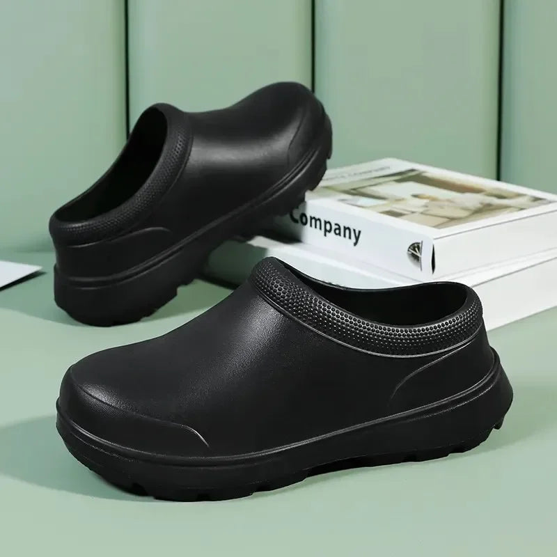 2024 Men Women EVA Chef Shoes Non-slip Waterproof Oil-proof Shoes Comfortable Workers Slippers Outdoor Fishing Shoes
