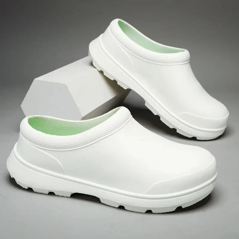 2024 Men Women EVA Chef Shoes Non-slip Waterproof Oil-proof Shoes Comfortable Workers Slippers Outdoor Fishing Shoes