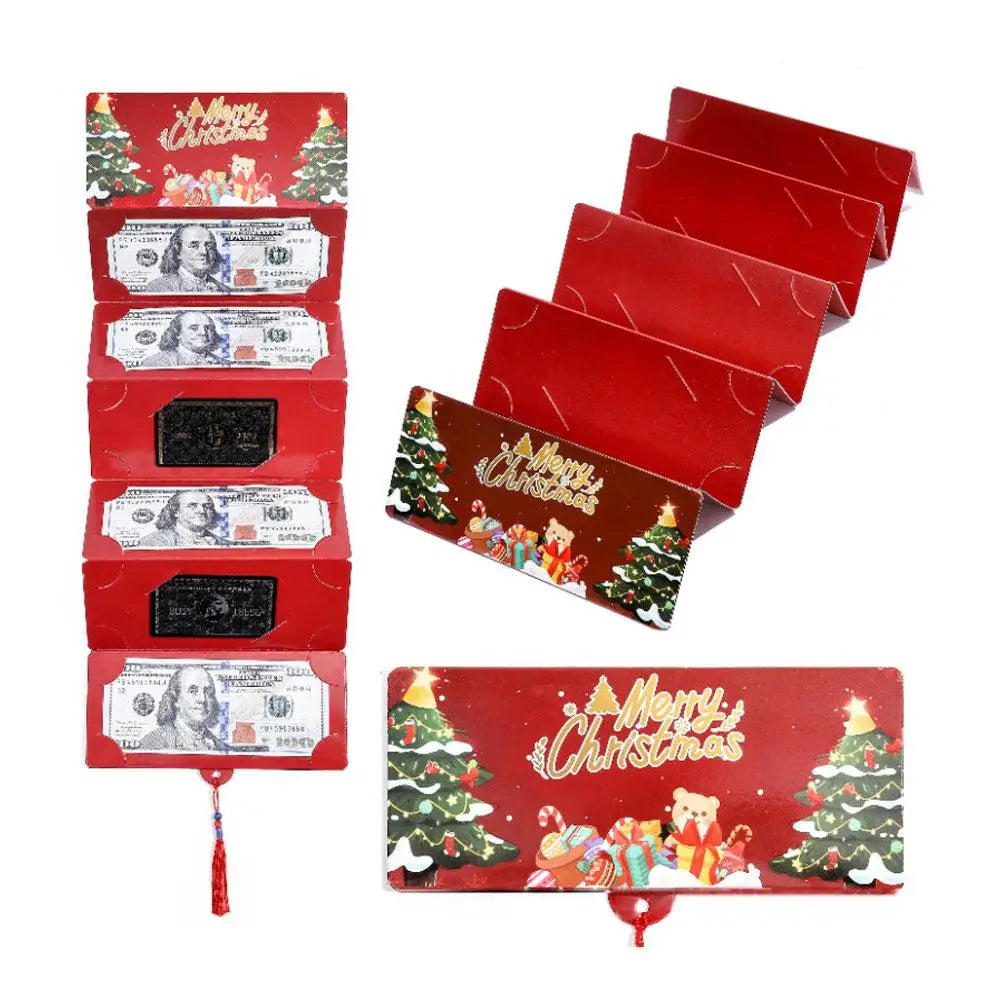 10-Slot Christmas Money Bag Christmas Surprise Party Money Box Card Clip Thanksgiving Birthday Gifts