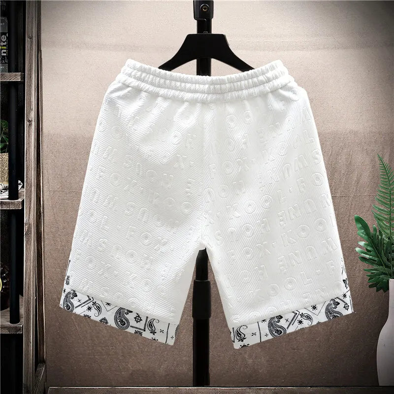 Top selling men's high-quality trendy printed shorts for spring and summer 2025, five quarter shorts, casual shorts