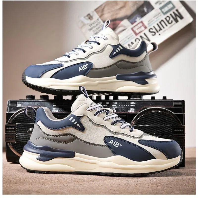 2025 Men's Four Seasons Outdoor Casual Walking Sneakers Breathable Fashion Hiking Shoes Non-slip Soft Bottom Skateboarding Shoes