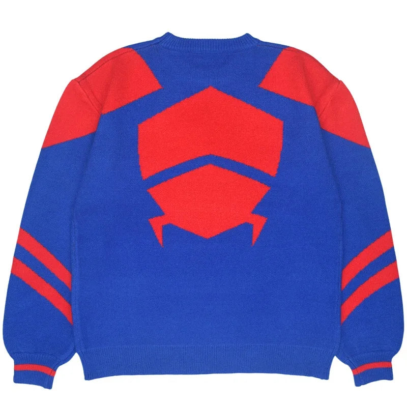 Aesthetics Retro trend Knitted Sweater Gothic Pullover Harajuku Cotton Sweater Men's Women's Warm Loose Knitted Large Sweater