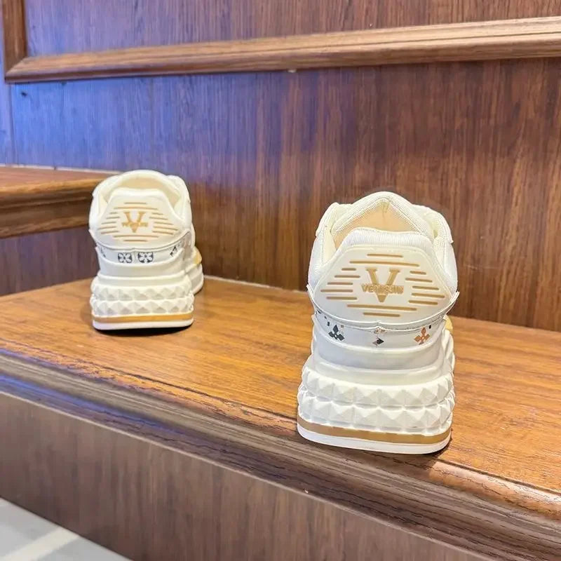 2025 Spring New Thick Sole Increase 6~8CM Fashion Shoes Bread Shoes High Quality Casual Shoes All Fashion Casual Sports Shoes