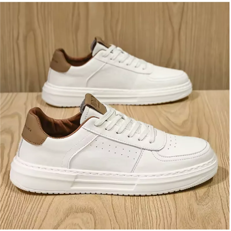2025 Low Price Sneakers Practical Thick Soled Casual Shoes Wear Resistant Outdoor Run Shoes Comfortable Soft Leather Board Shoes