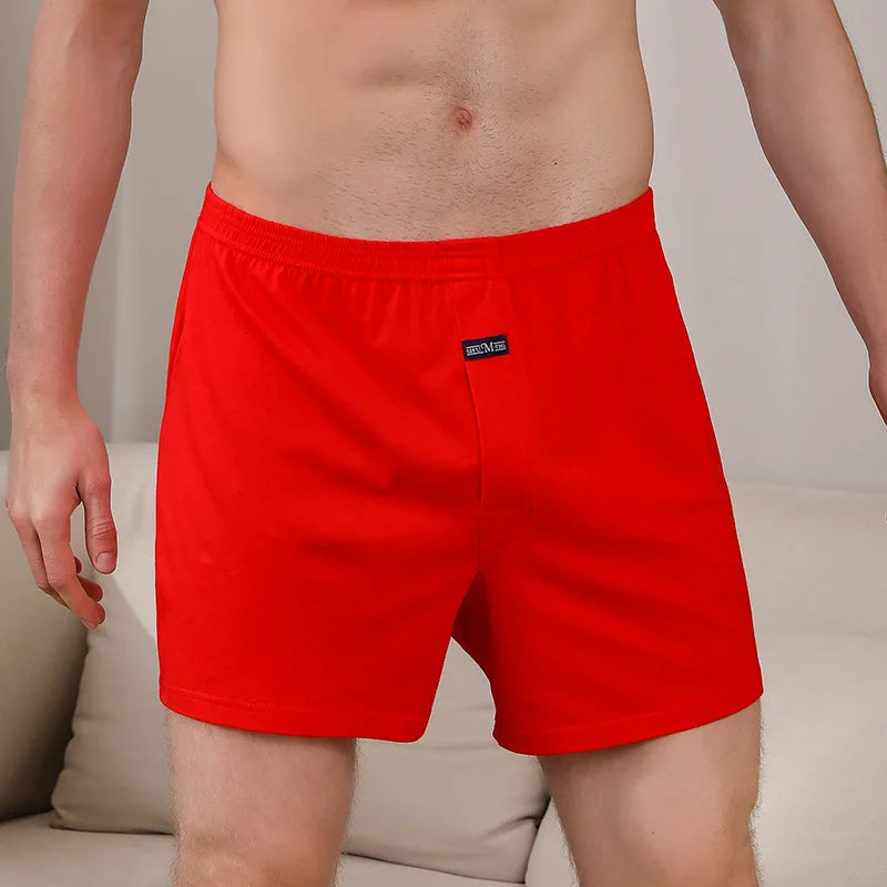 4pcs Male Arrow Pants Men Cotton Boxers Shorts Loose Mid-Waisted Men's Plus Size Underwear Homewear Comfortable Panties
