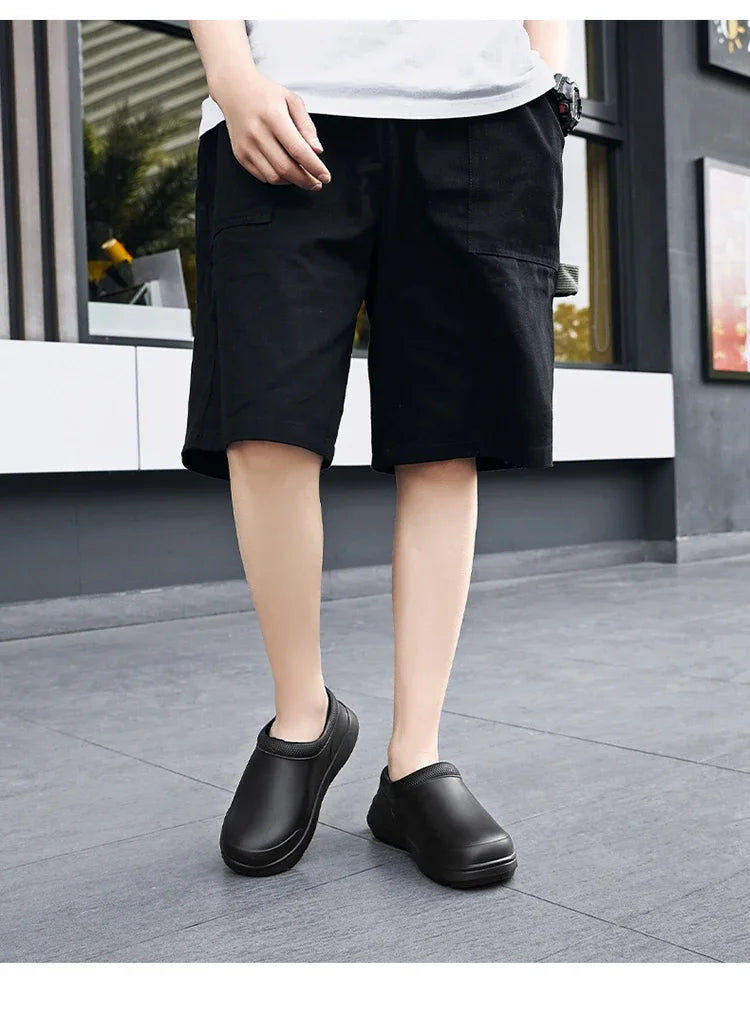 2024 Men Women EVA Chef Shoes Non-slip Waterproof Oil-proof Shoes Comfortable Workers Slippers Outdoor Fishing Shoes