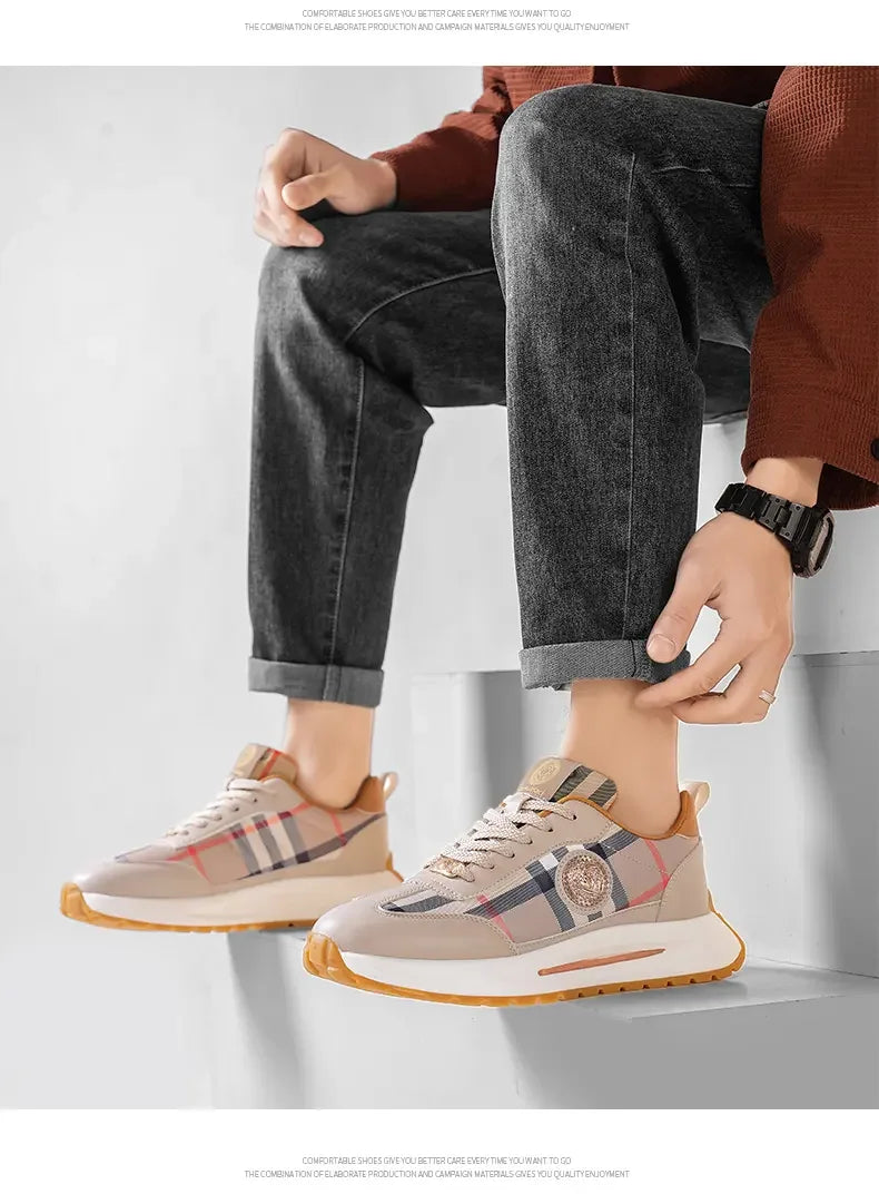 Summer New Anti-slip Wear-resistant Thick Bottom Increase Outdoor Comfort Couples Leisure Fashion Trend All Match Sneakers
