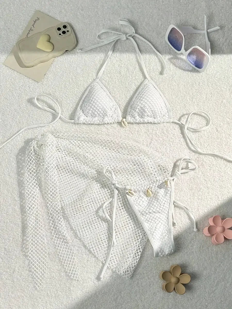 2025 Sexy Bikinis Female Swimsuits Women's Three-Piece Swimwear Beach Swim Wear Bathing Suits Brazilian Bikini Set Pool Bather