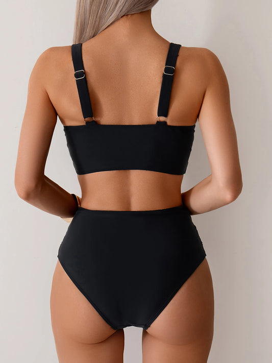 2025 New Sexy Cross High Waist Bikini Sets Swimsuit For Women Push Up Swimwear Female Two Pieces Bathing Suit Summer Beach Wear