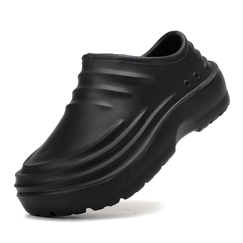 Summer Chef Shoes Anti Slip and Oil Proof Work Shoes Lazy Slippers Casual Trendy Slipper One Step Fashion Garden Shoes For Beach