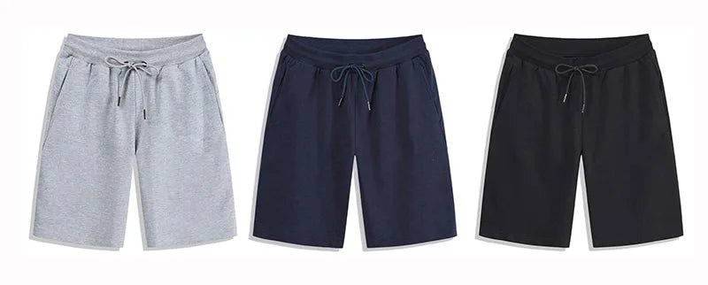 2024 Summer Men's Shorts Elastic Drawstring Shorts Joggers Loose Fitness Breathable Sports 5 Piece Solid Color Casual Pants