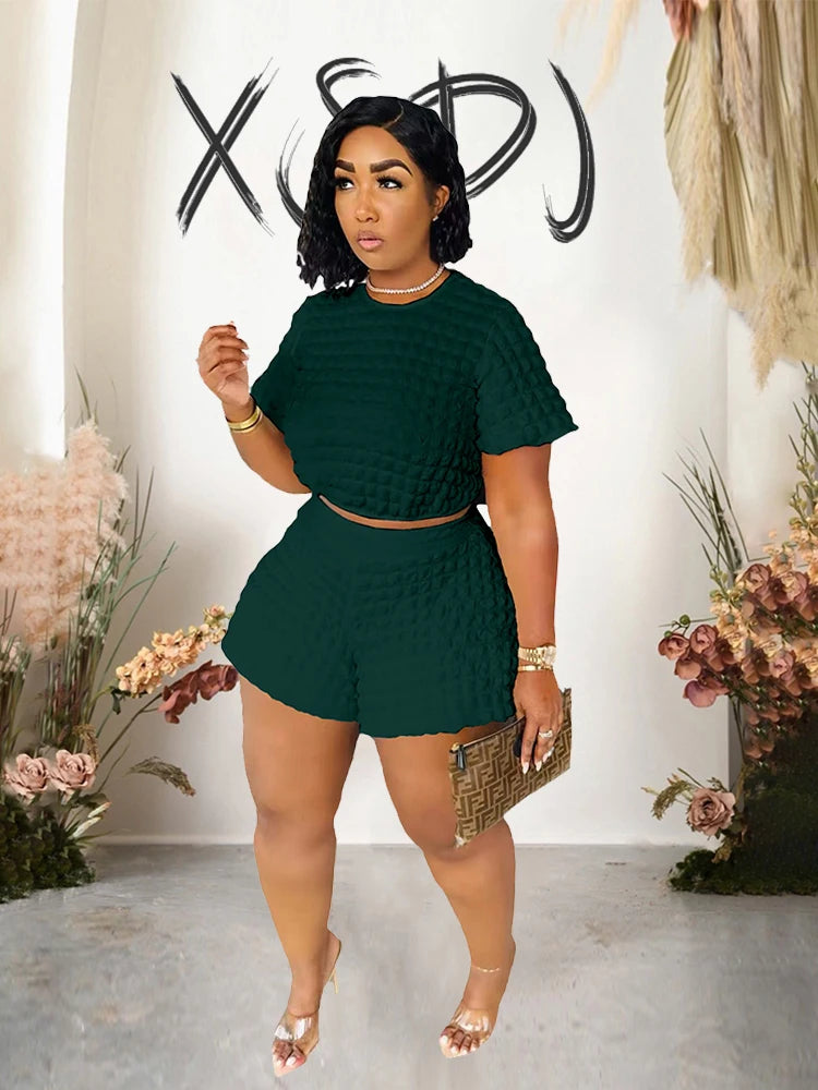 Summer Suit Chic and Elegant Woman Set New In Sexy Outfit Casual Shorts Sets Womens 2 Piece Plus Size Wholesale Dropshipping