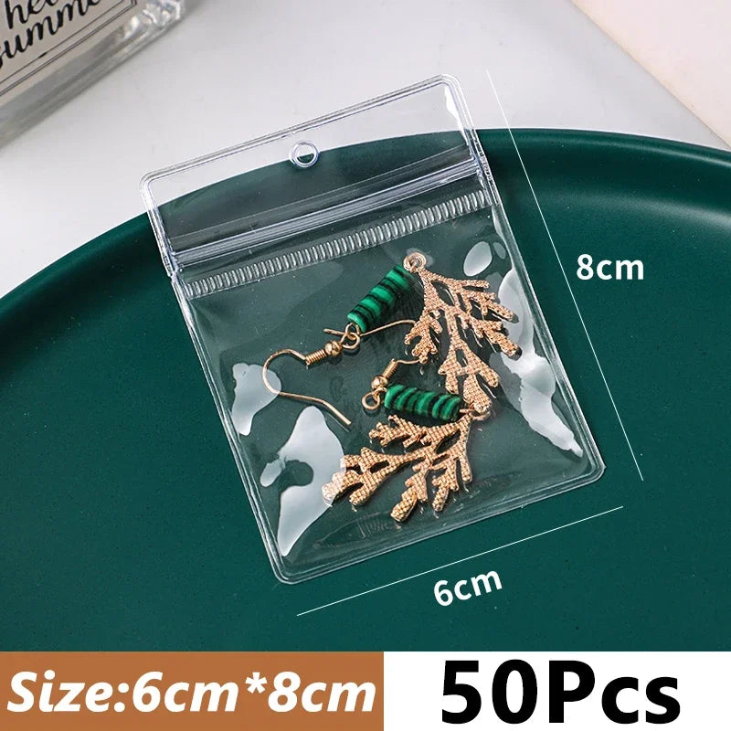 Anti-oxidation Jewelry Storage Albums Desktop Drawer Organizer BoxesTransparent Necklace Bracelet Ring Book Holder Jewelry Bag