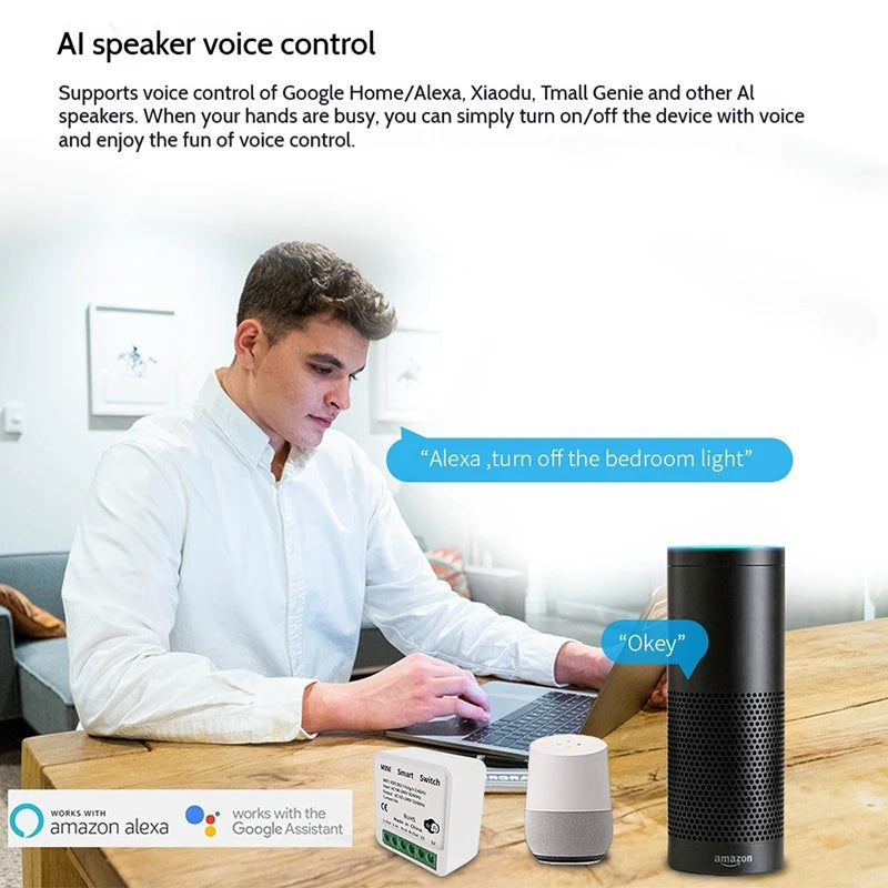 10 Pcs Smart Wi-Fi Switch Work With CozyLife APP Remote & Voice Control (Alexa/Google Home),16A Smart Wi-Fi Power Controller