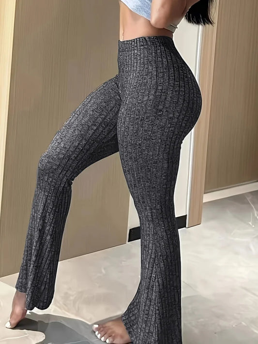 Women's Bell-bottom Pants High-waisted Tight Wide Leg Yoga Pants Fitness Sports Casual Leggings Trousers Joggers Autumn Winter