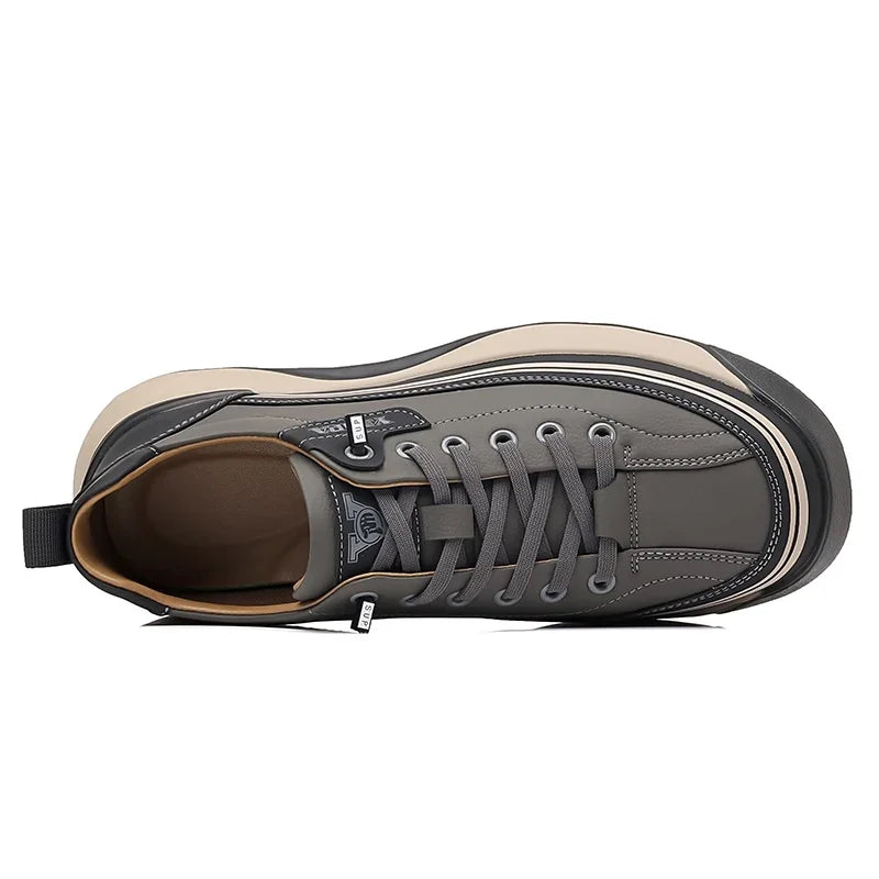 2025 High Quality Brand Men's Leather Casual Shoes Outdoor Hiking Shoes Anti Slip Wear-resistant Men's Hiking Shoes Breathable